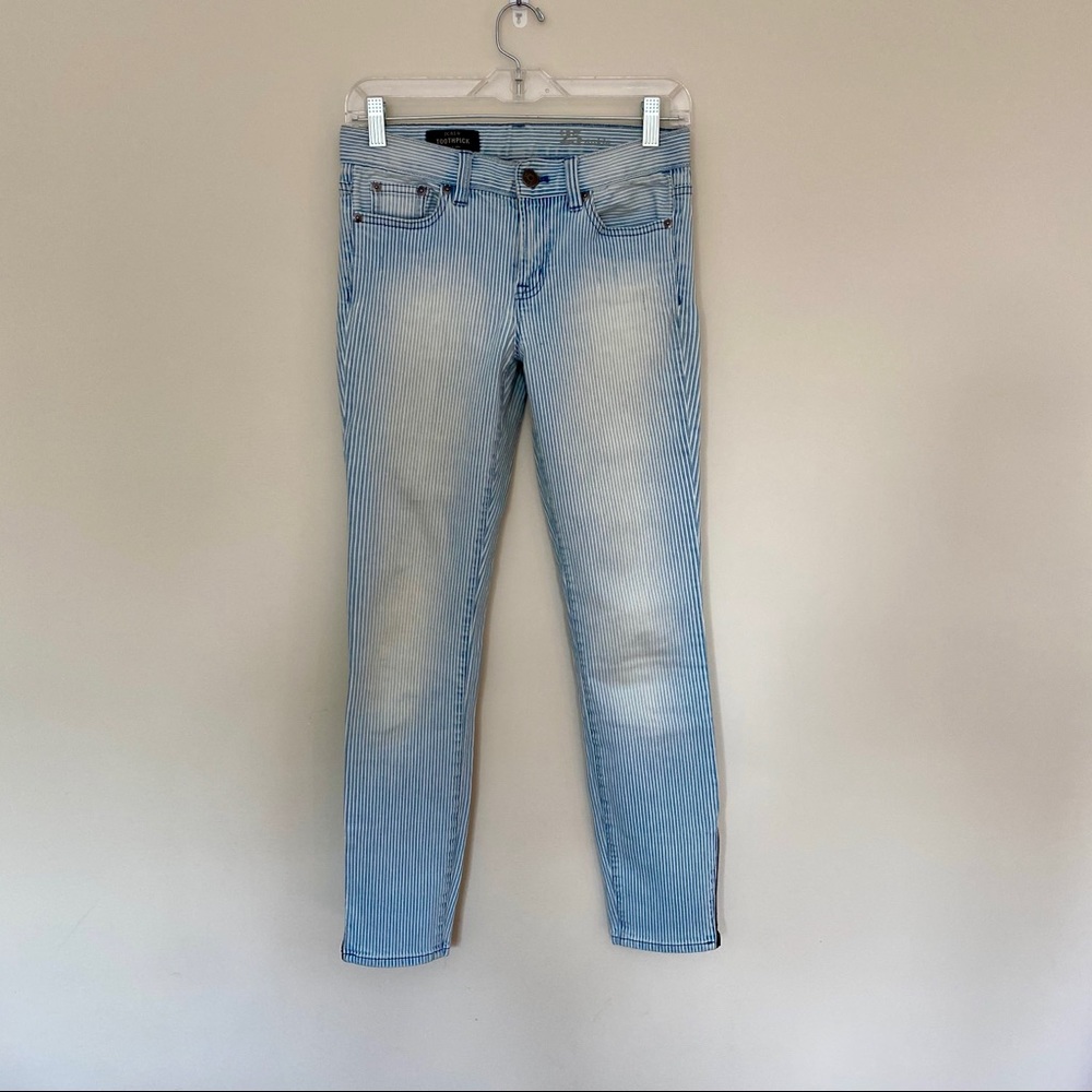 J.Crew Toothpick Ankle Jean in Railroad Stripe